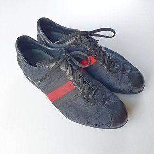 Gucci Black Canvas/Leather Guccisima Sneakers